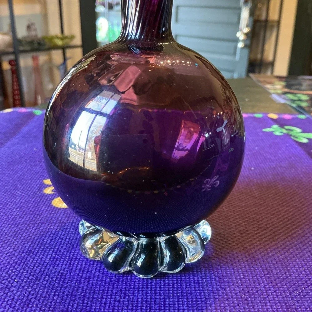 Vintage MCM Aseda‎ Glasbruk Amethyst 7